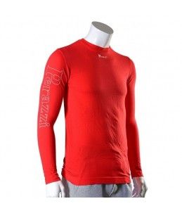Camiseta tecnica termica Perazzi roja manga larga