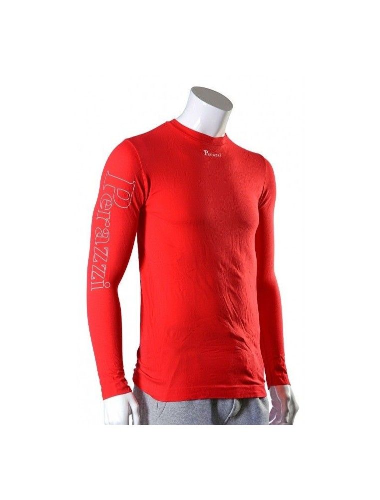 Camiseta tecnica termica Perazzi roja manga larga