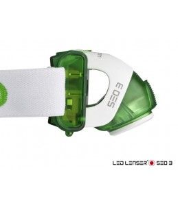 Linterna frontal de cabeza led lenser seo 3 verde