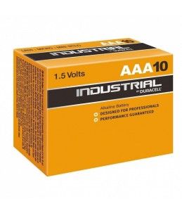 Pack 10 pilas duracell industrial aaa alkalinas 1.5v